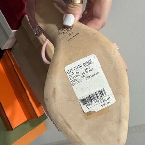 Saks Fifth Avenue Pink Crystal Embellished Heels